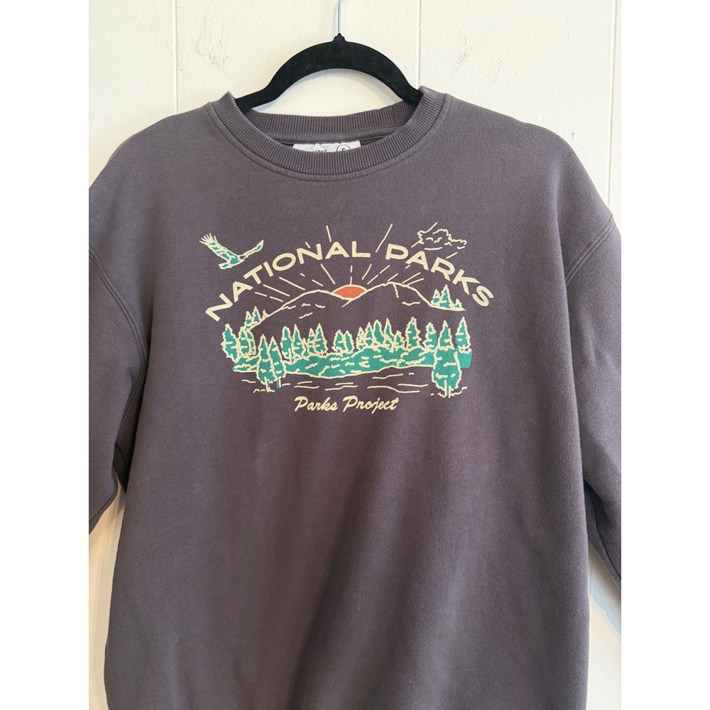 National Parks Project Sweatshirt Men Small Gorp Nature Granola Girl Gray Fleece - Picture 4 of 7